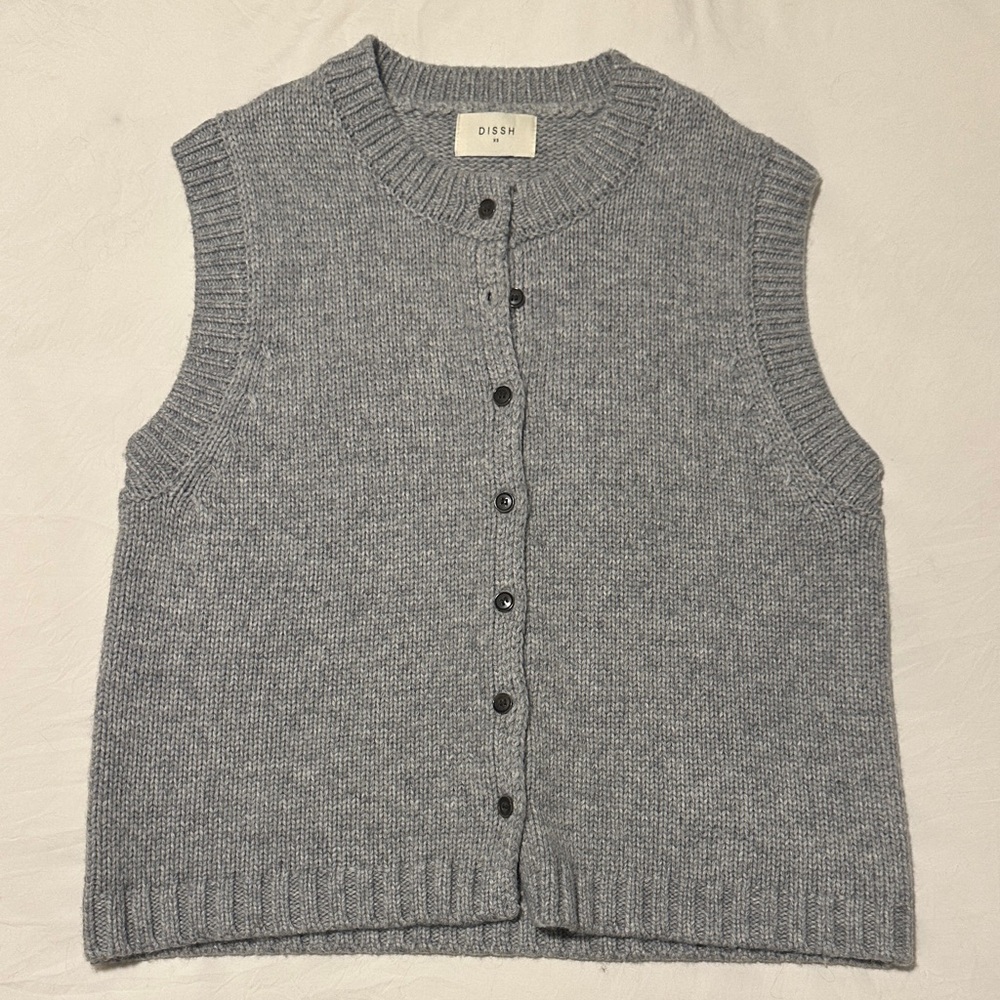 Dissh Gray Women's Sweater Vest Size XS